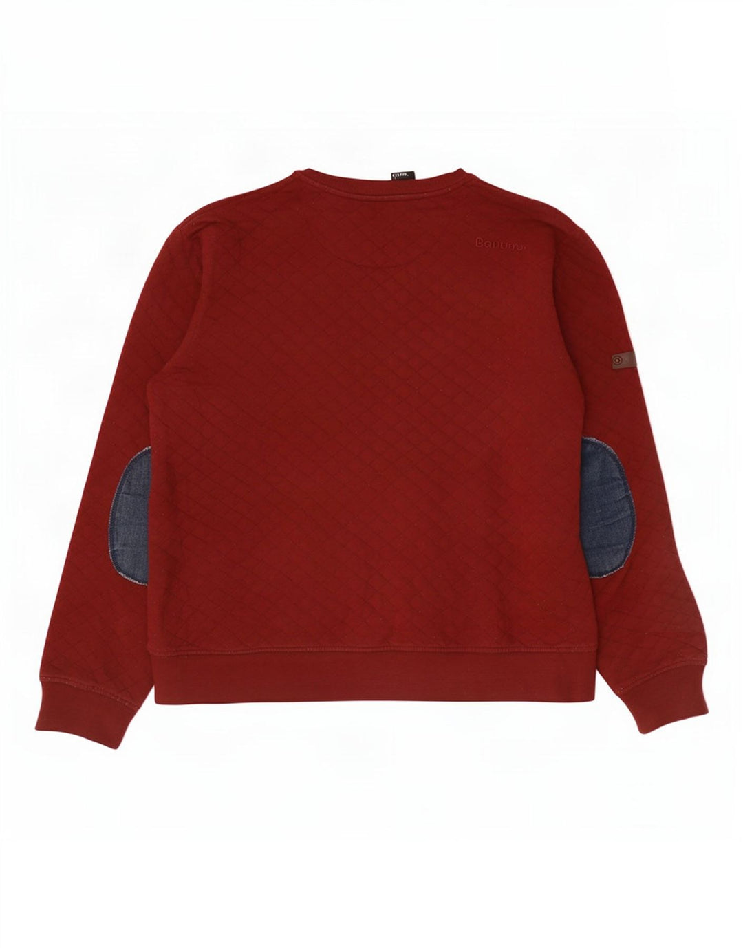 Bænk Herre Sweatshirt Jumper Stor Rød Colourblock Bomuld