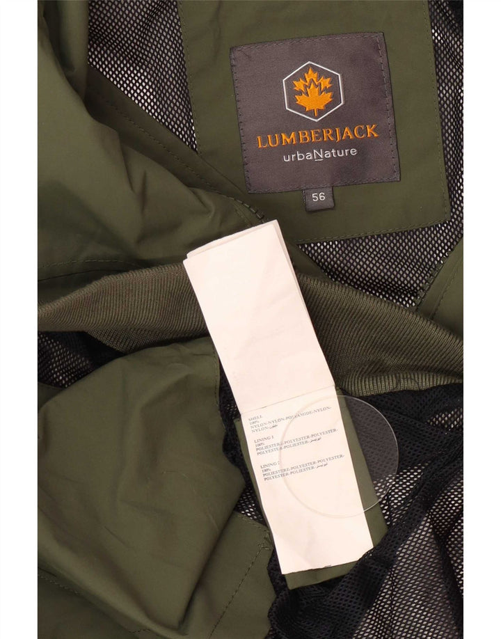 Lumberjack Herre Bomber Jacket EU 56 3XL Grøn Nylon