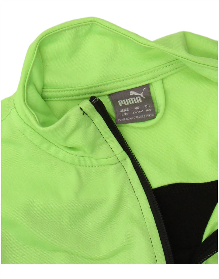 PUMA Træningsdragt topjakke til drenge 13-14 år Sort Colourblock