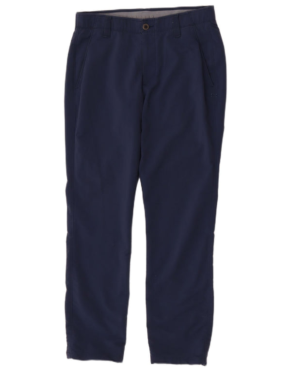 Under Armour Mens Straight Chino Trousers W32 L32 Navy Blue