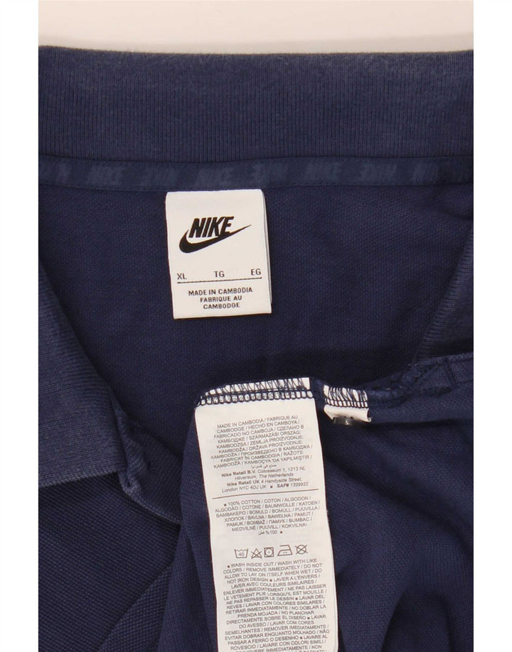 Nike herre poloshirt XL marineblå bomuld