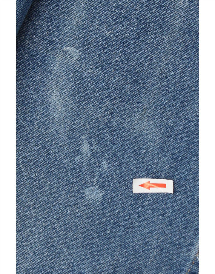 Wrangler Herre Distressed Regular Fit Tapered Jeans W36 L32 Blå Bomuld