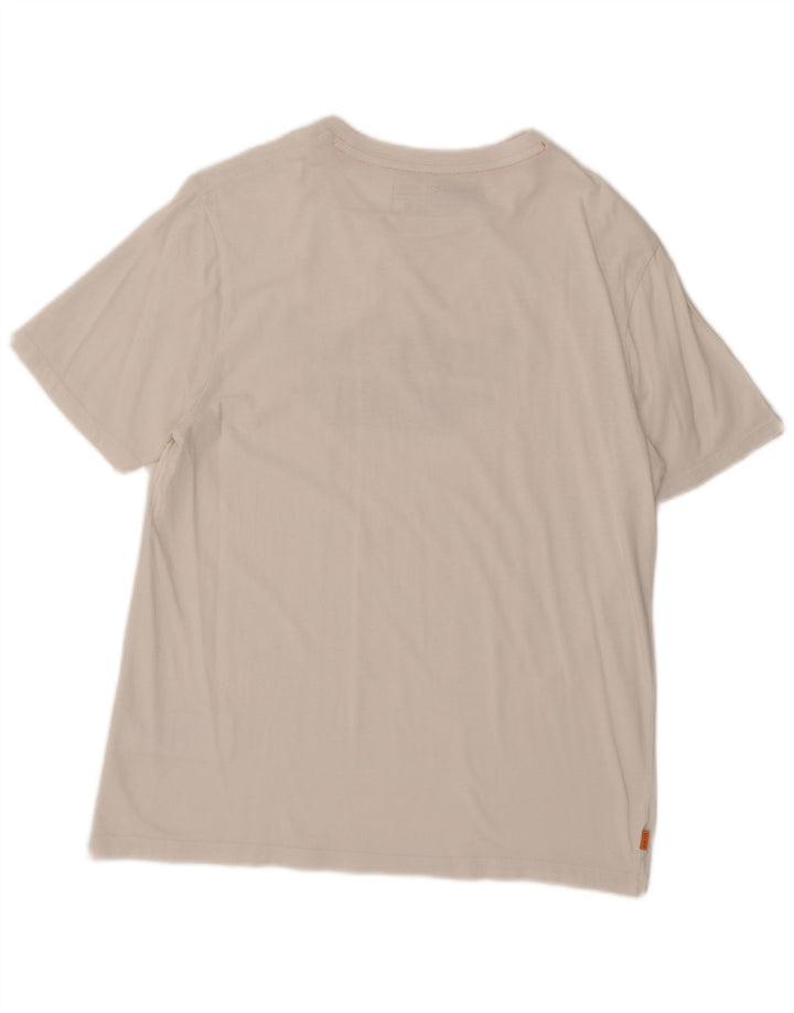 Timberland Herre grafisk T-shirt top mellem hvid bomuld