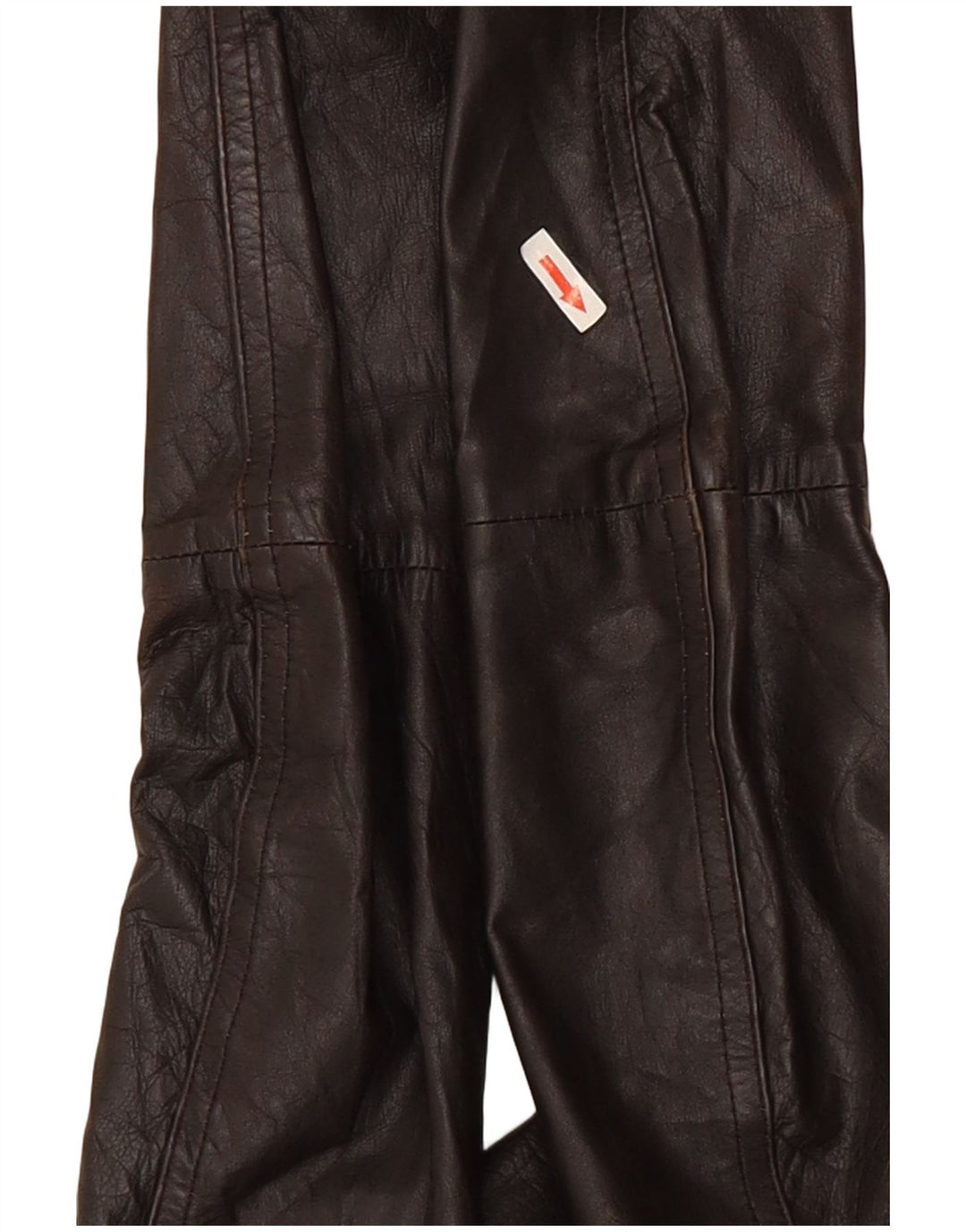 Bershka Dame Læderjakke UK 12 Medium Brun