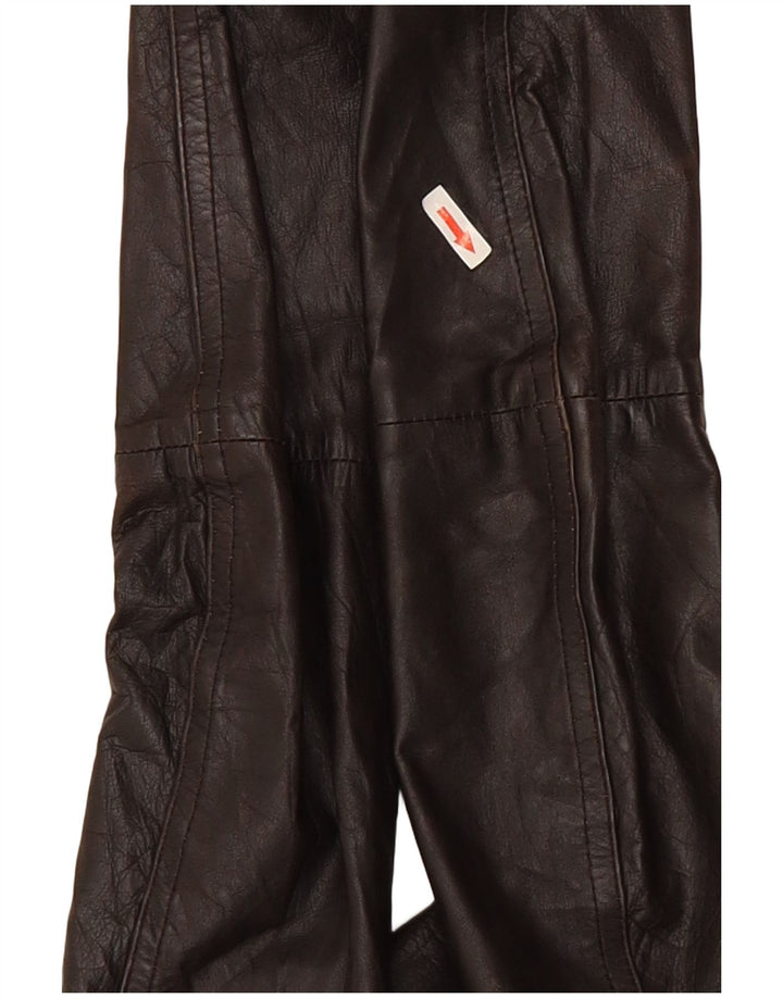 Bershka Dame Læderjakke UK 12 Medium Brun