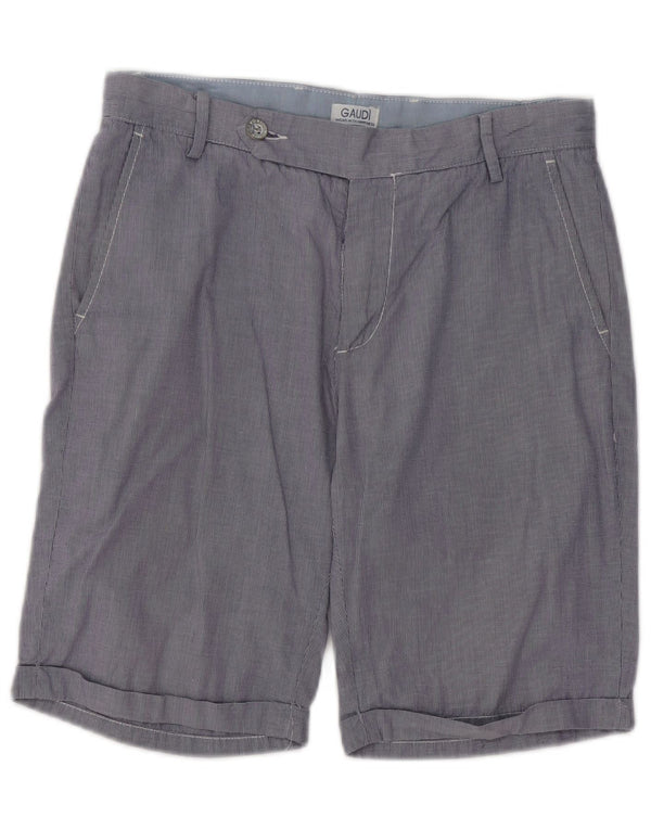 Gaudi Herre Chino Shorts EU 44 XS W30 Blå Gingham Bomuld