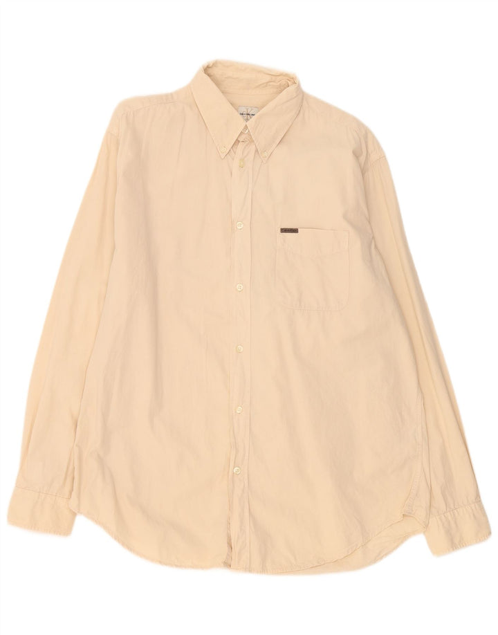 Calvin Klein Jeans Herreskjorte XL Beige Bomuld