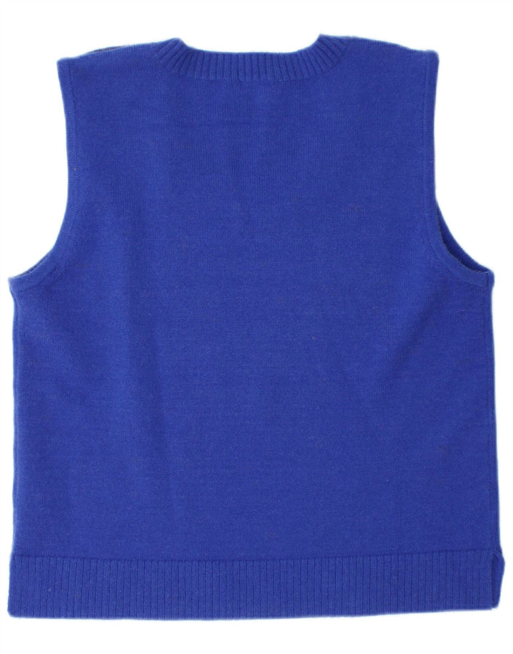 Monsoon Dame Vest Tank Top UK 14 Medium Blue Acryl