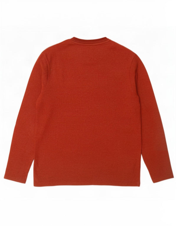 Zara Herre sweater med rund hals, medium rød bomuld