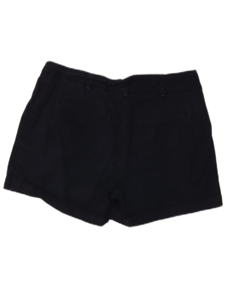Oasis Womens Pegged Chino Shorts UK 12 Medium W34 Navy Blue Bomuld