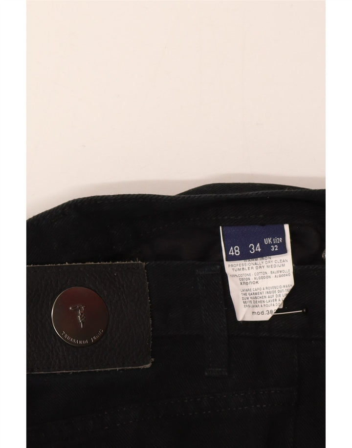 Trussardi Herre Straight Jeans IT 48 Medium W32 L30 Sort Bomuld