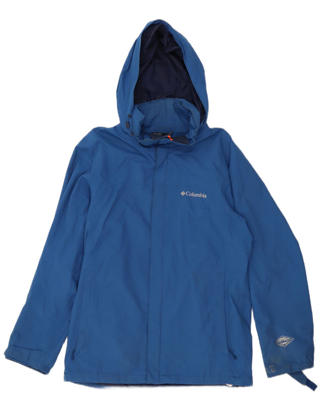 Columbia Herre Omni-Tech Regnjakke med hætte UK 38 Medium Blue Nylon