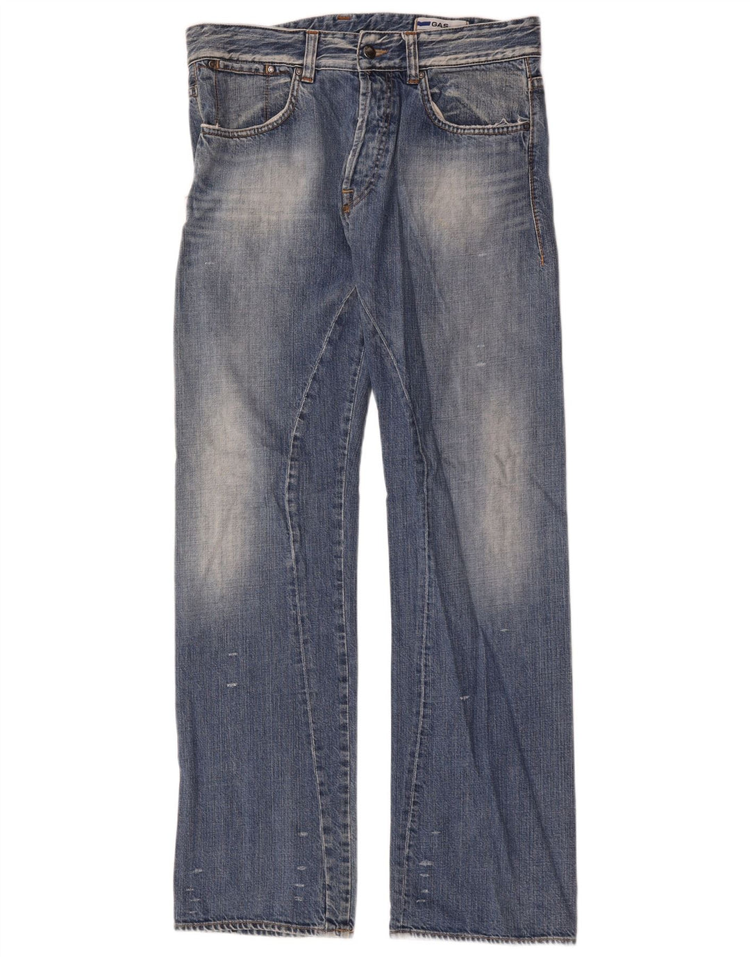 Gas Straight Jeans til mænd W34 L34 Blå Bomuld