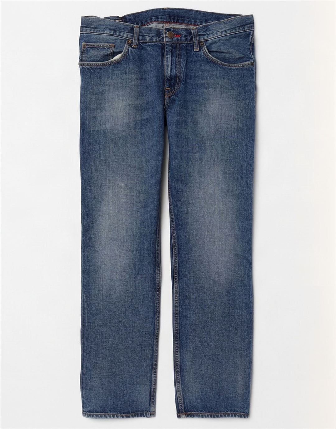 Tommy Hilfiger Herre Straight Jeans W34 L31 Blå Bomuld