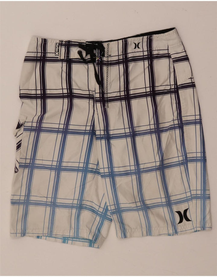 HURLEY Badeshorts til mænd Medium hvid ternet