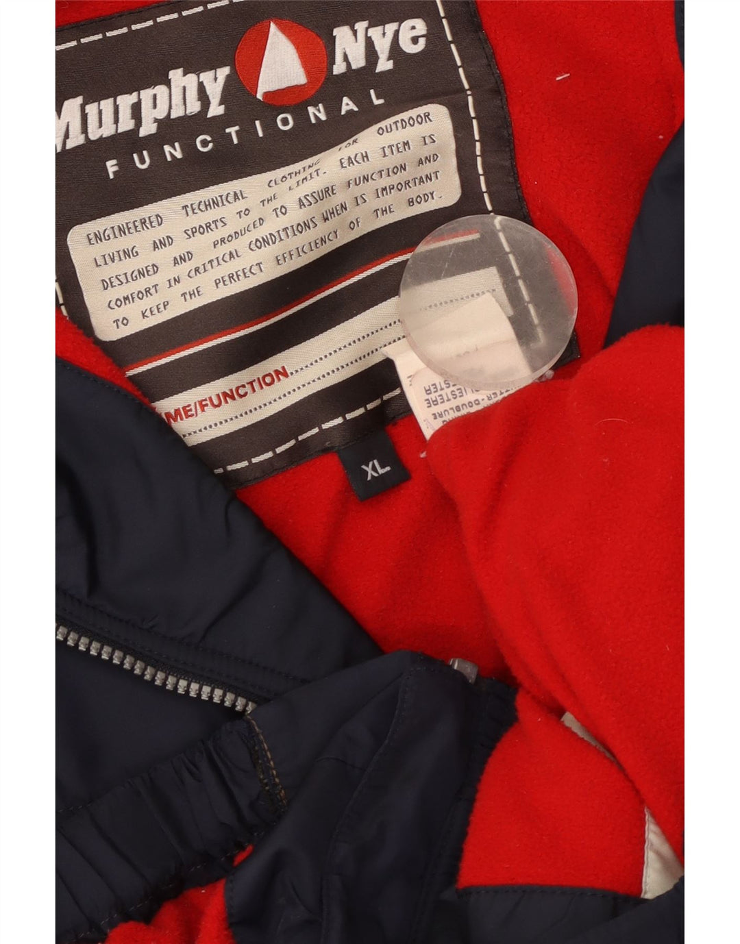 Murphy & Nye Herre Windbreaker Jacket UK 42 XL Navy Blue Polyester