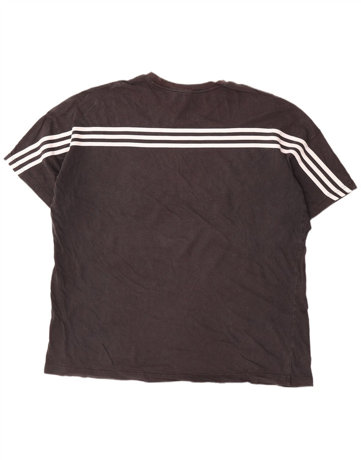 Adidas Herre T-Shirt Top 2XL Sort Bomuld