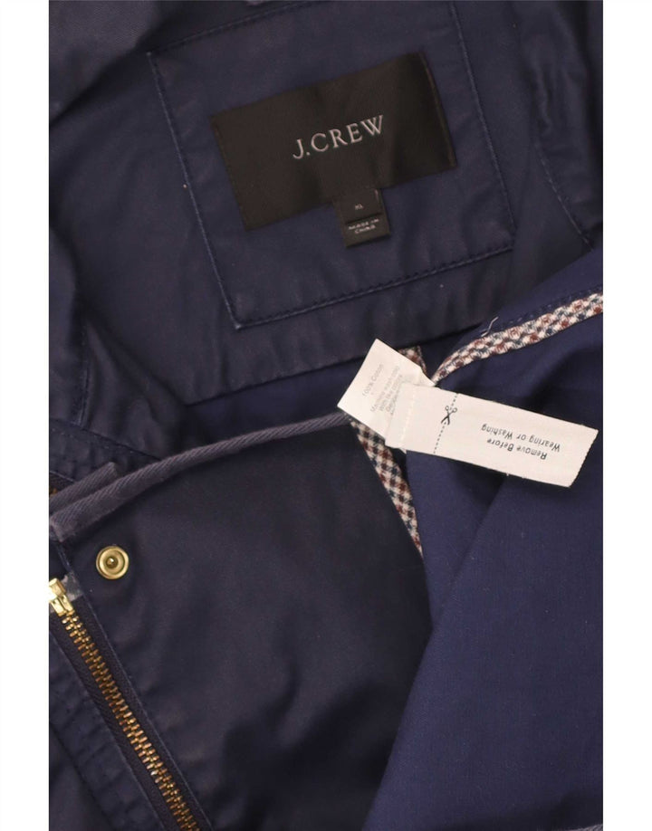 J. Crew Womens Utility Jacket UK 18 XL Marineblå Bomuld
