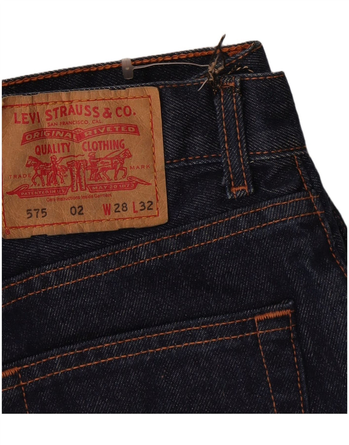 Levi's Dame 575 Straight Jeans W28 L32 Marineblå Bomuld
