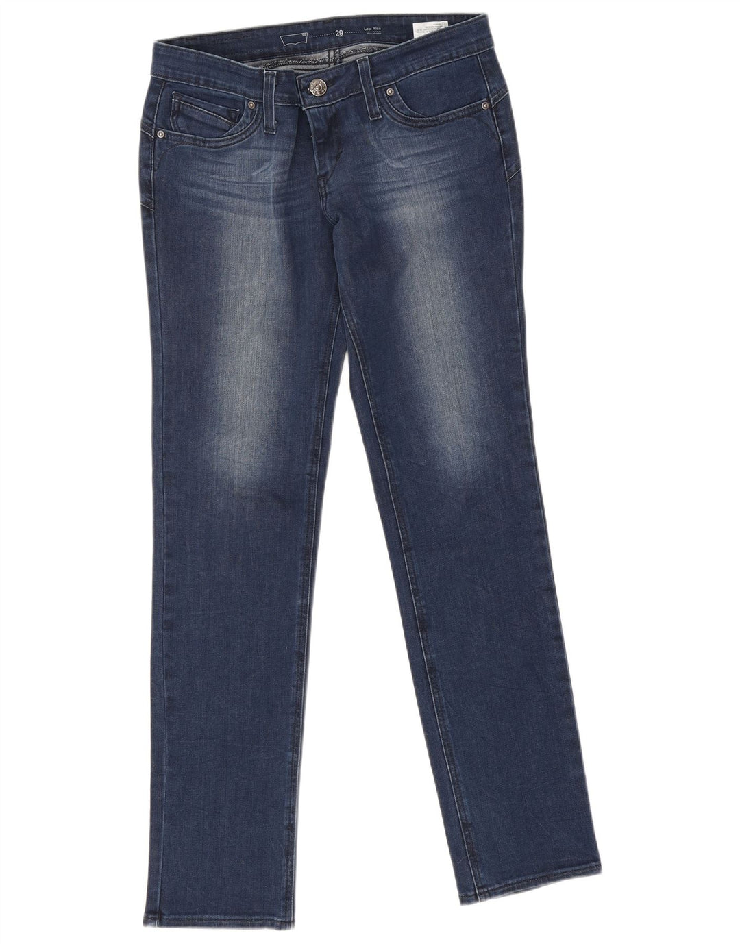 Levi's Lige jeans med lav talje til kvinder W29 L32 blå bomuld