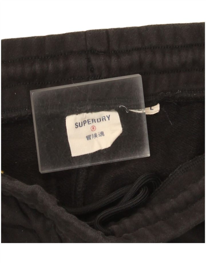 Superdry Træningsdragtsbukser til mænd Joggers Stor sort bomuld