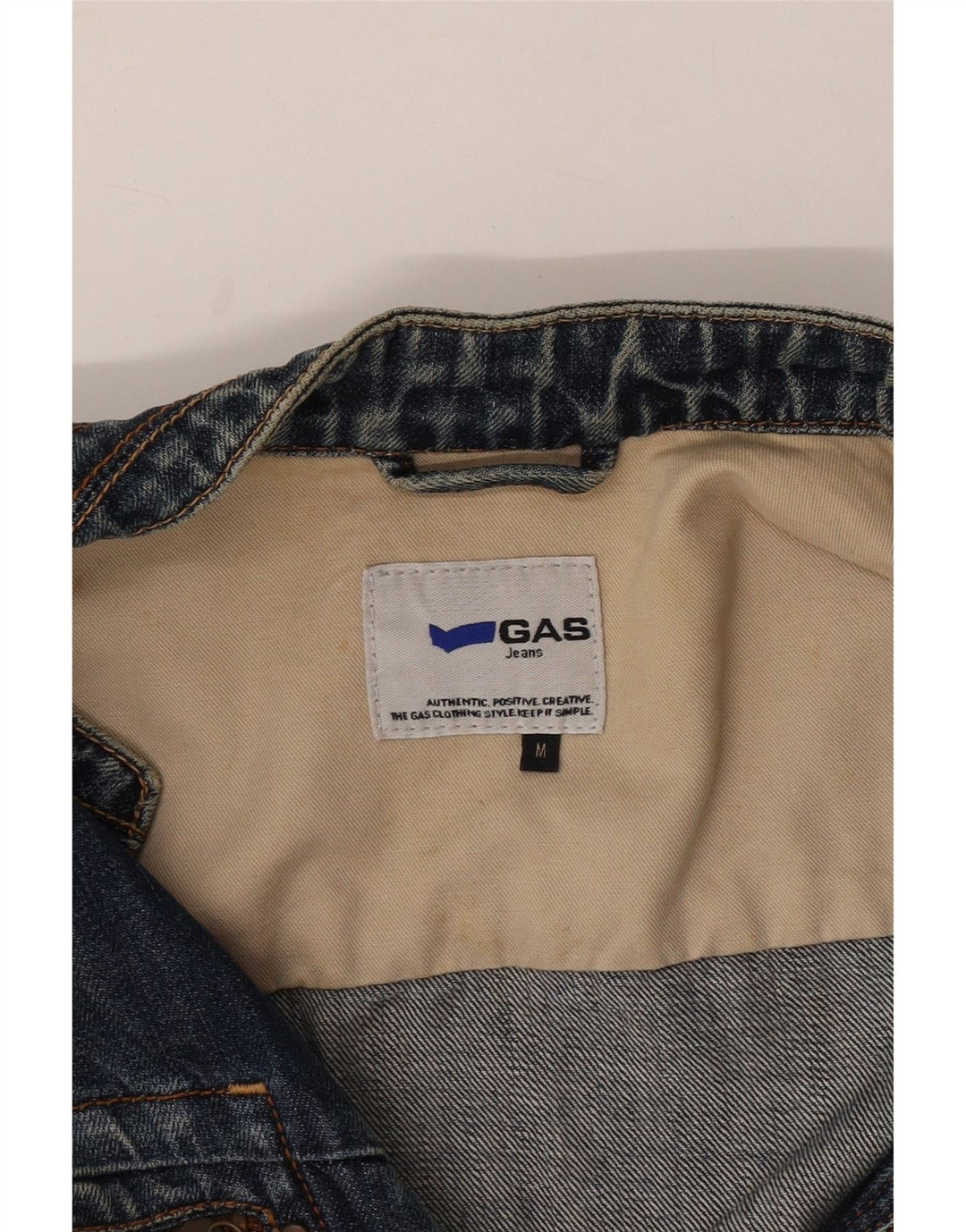 GAS Dame denimjakke UK 14 Medium Blue Cotton