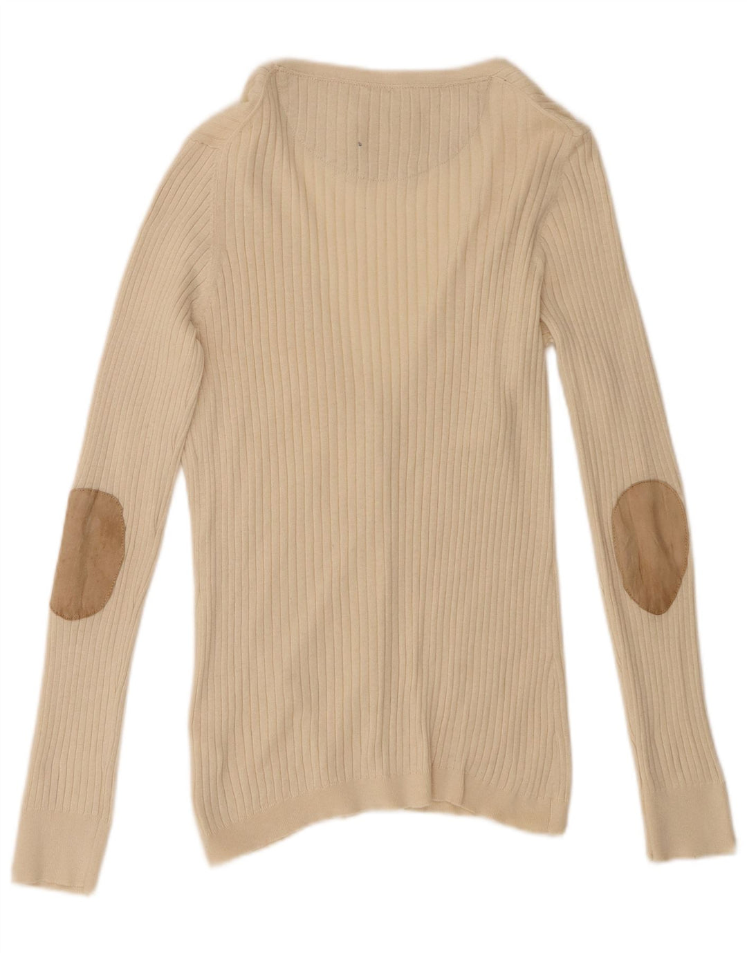 Massimo Dutti Dame Cardigan Sweater UK 16 Stor Beige Bomuld