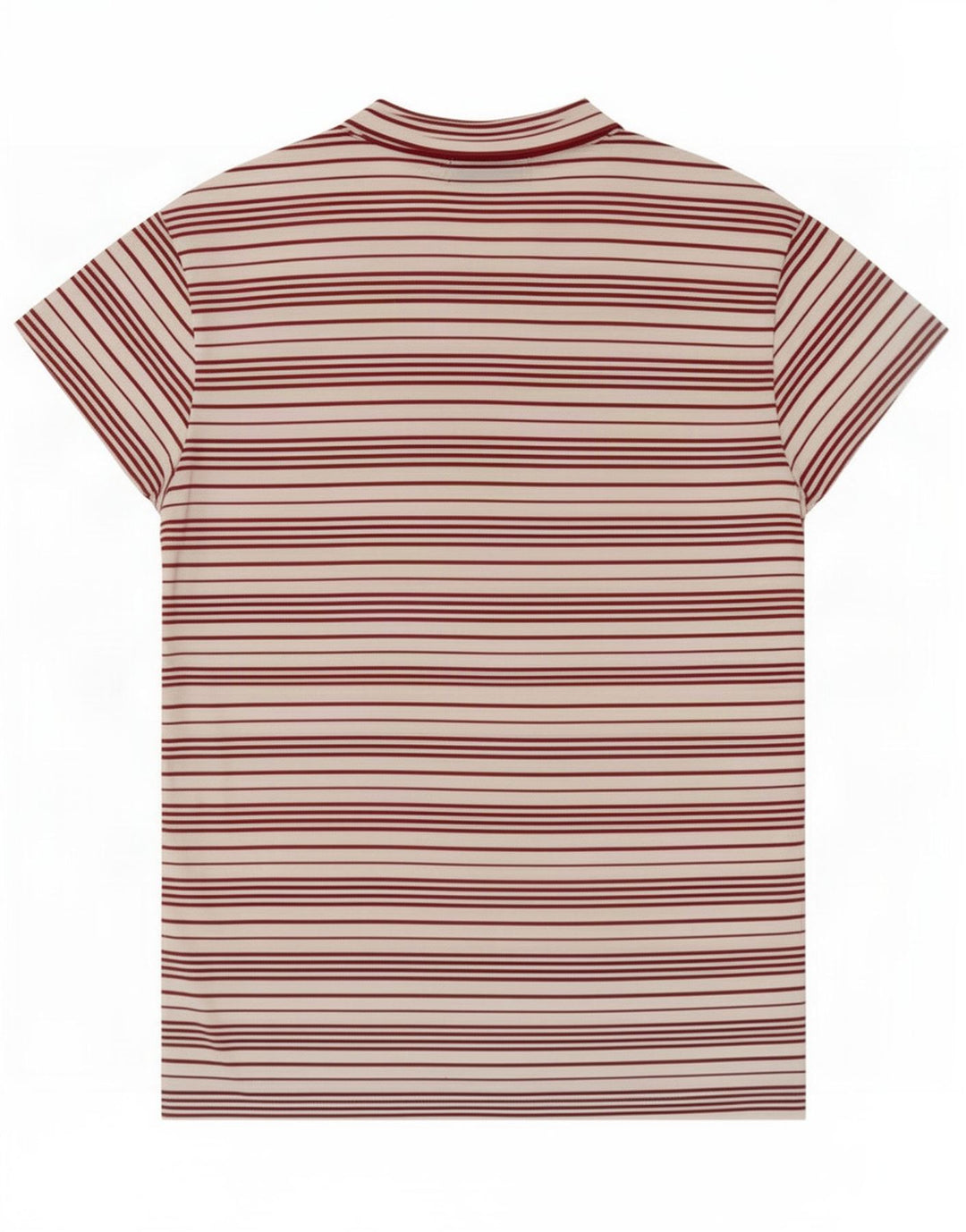 Sergio Tacchini Dame T-Shirt Top IT 44 Medium Hvid Stribet Polyester