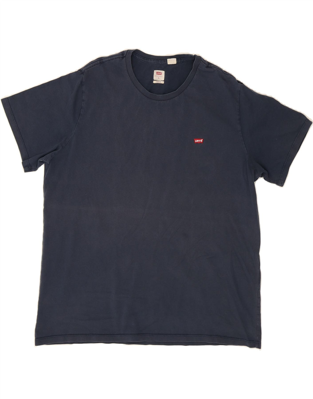 LEVI'S Mens Standard T-Shirt Top XL Navy Blue Cotton Vintage Levi's and Second-Hand Levi's from Messina Hembry 