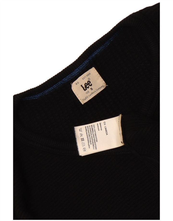 Lee Herre V-hals sweater lille sort bomuld