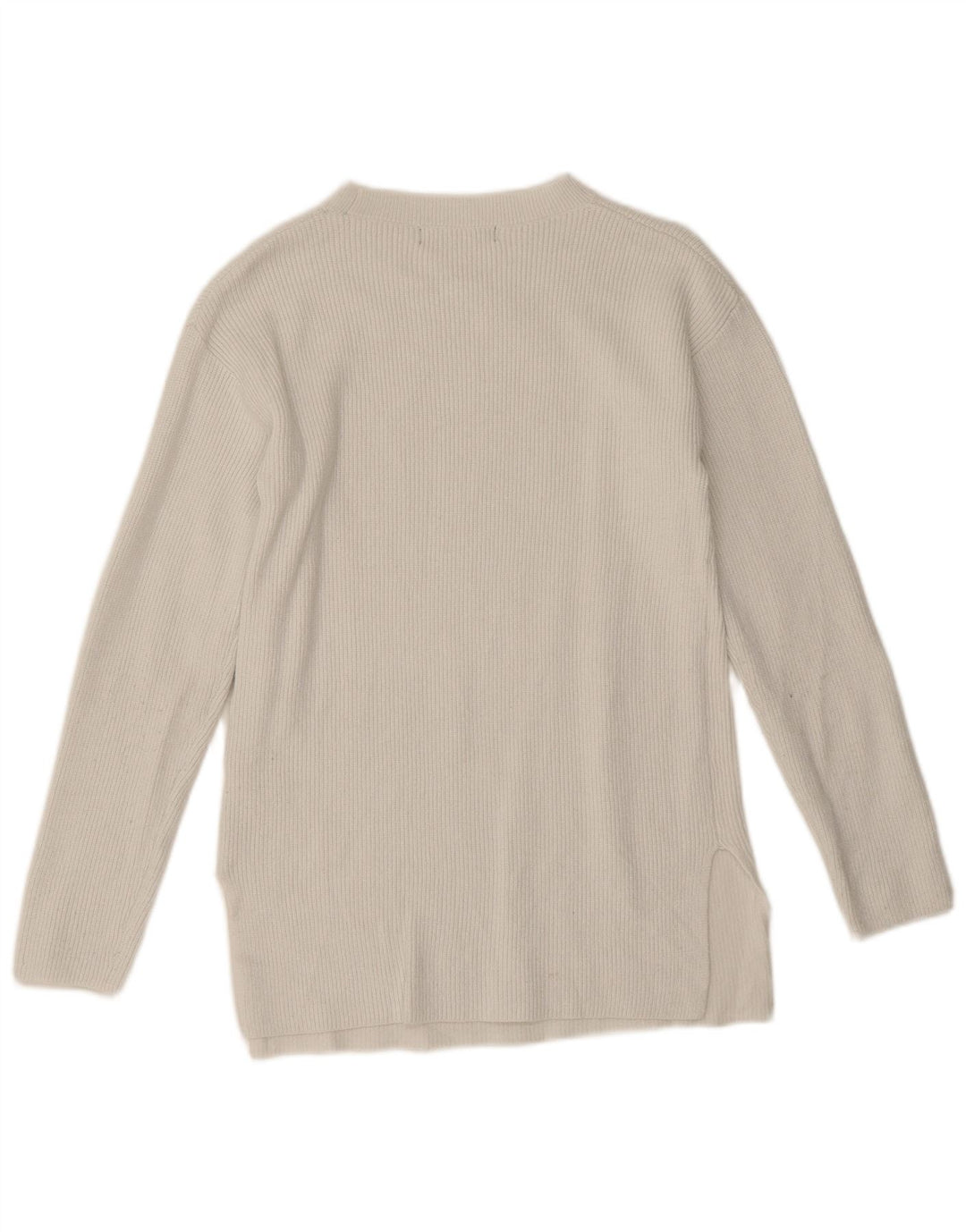 Marks & Spencer Dame Boat Neck Jumper Sweater UK 10 Small White Viscose