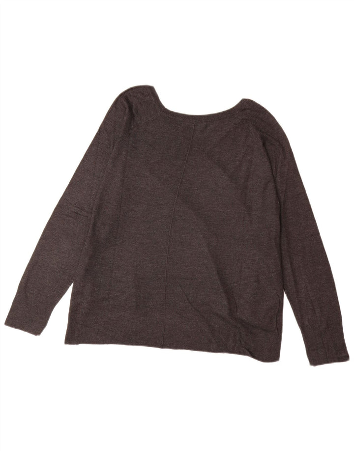 ZARA Womens Boat Neck Jumper Sweater UK 16 Large Grey