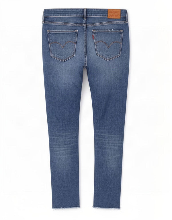 Levi's Dame 711 Skinny Jeans W27 L27 Blå Bomuld