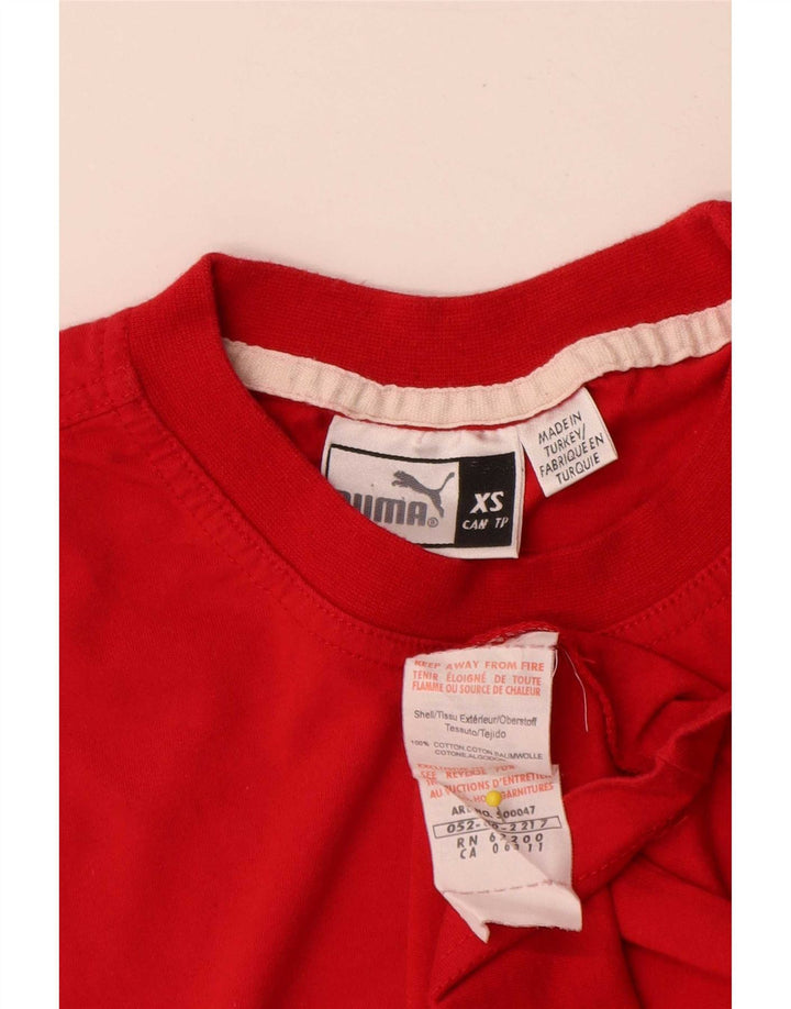 Puma Herre grafisk T-shirt Top XS Rød Bomuld