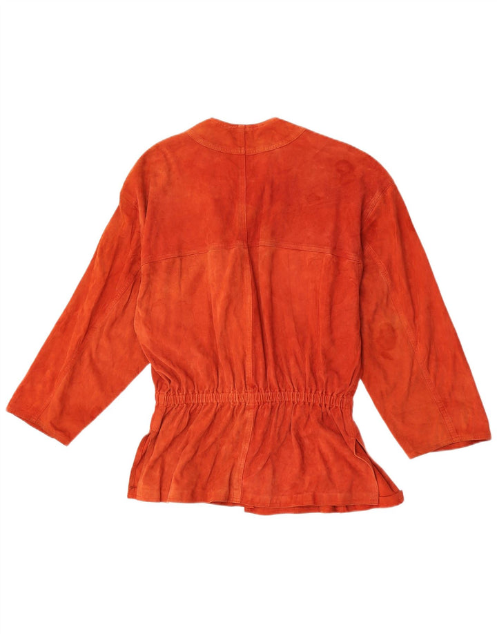 Bottega Dame Ruskindsjakke UK 12 Medium Orange