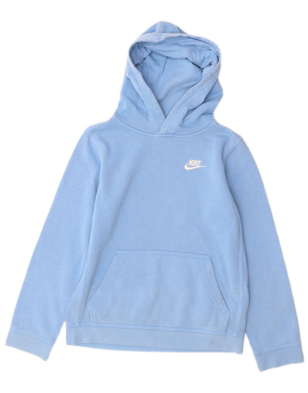 Nike Boys Hoodie Jumper 10-11 år Medium Blue Bomuld