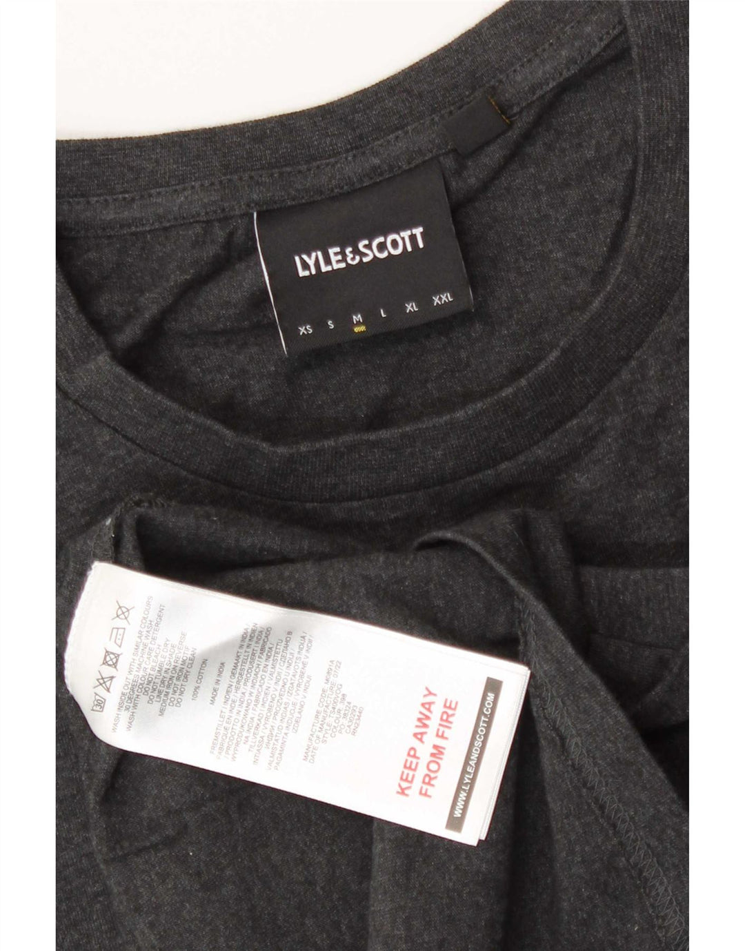 Lyle & Scott Herre T-shirt Top mellemgrå bomuld