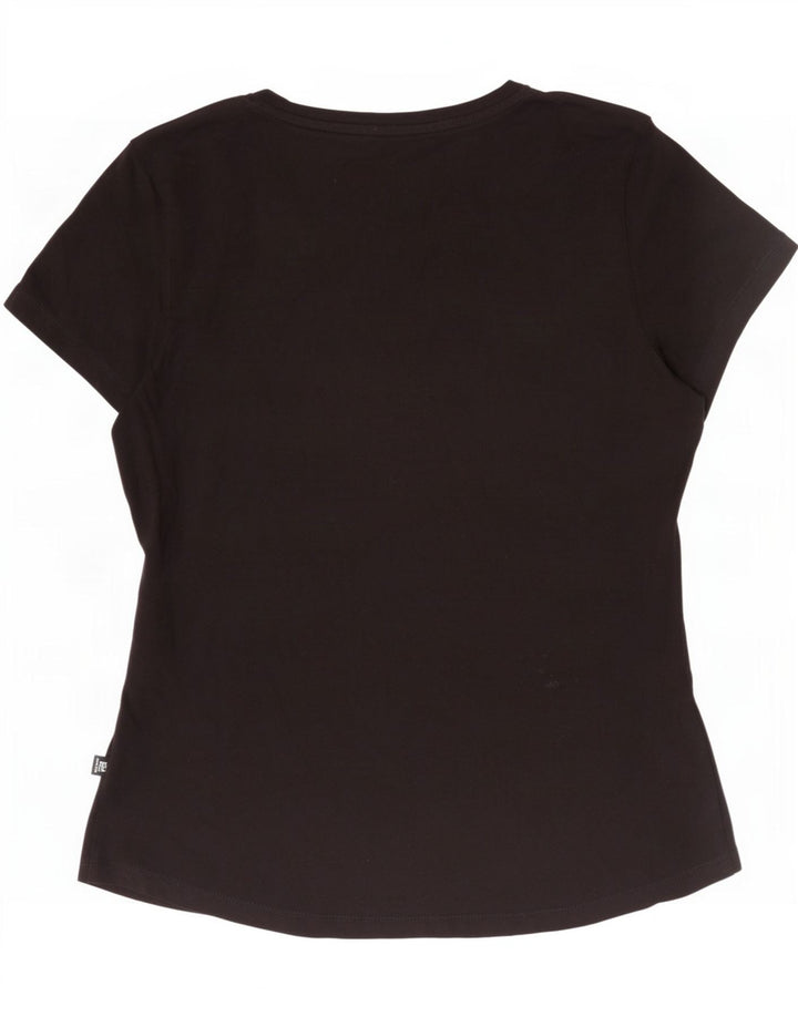 Puma Grafisk T-Shirt Top UK 12 Medium Sort