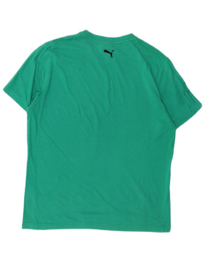 PUMA Grafisk T-shirt top til mænd Stor grøn bomuld