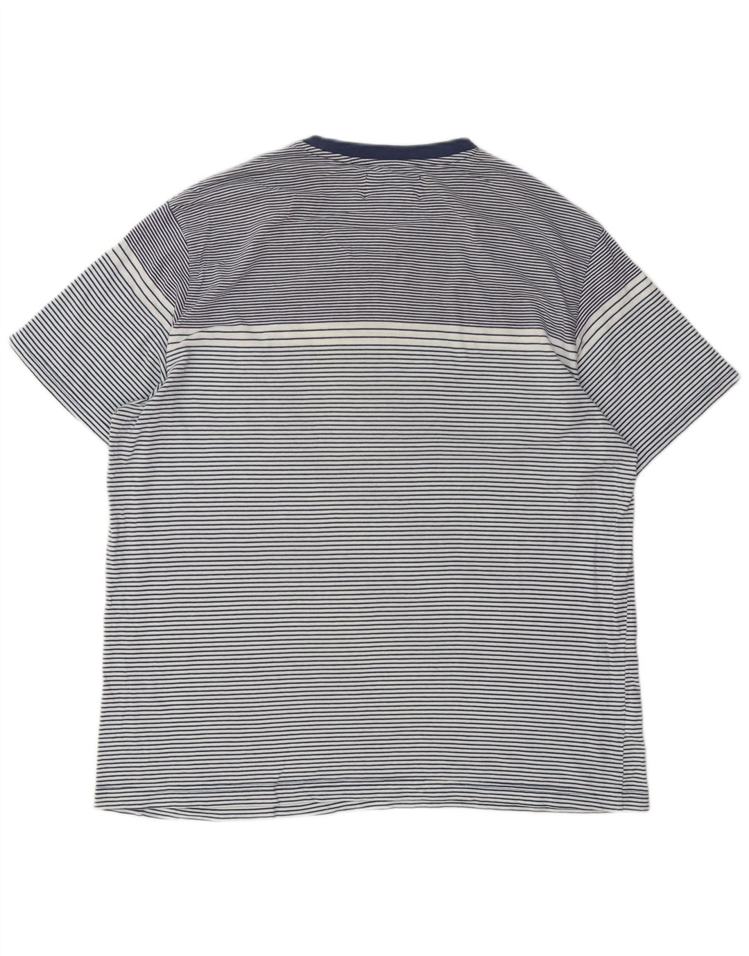 PENGUIN Herre høj T-shirt top XL marineblå stribet bomuld