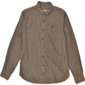 PULL & BEAR Mens Shirt Large Brown Striped Cotton | Vintage Pull & Bear | Thrift | Second-Hand Pull & Bear | Used Clothing | Messina Hembry 
