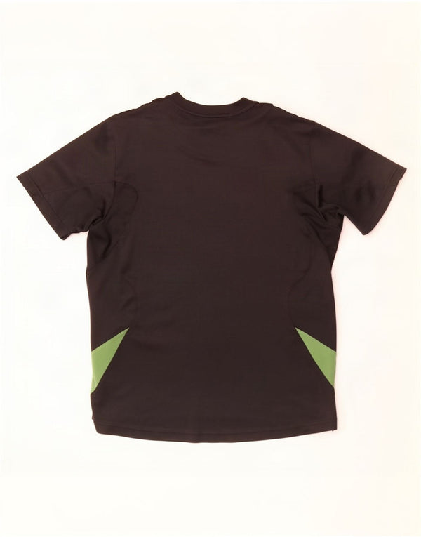 Adidas Herre T-Shirt Top UK 42/44 Large Black Colourblock Polyester