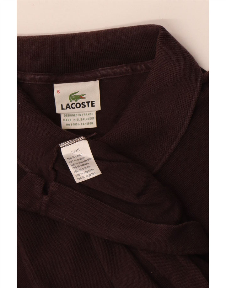 Lacoste herre poloskjorte str. 6 XL brun bomuld