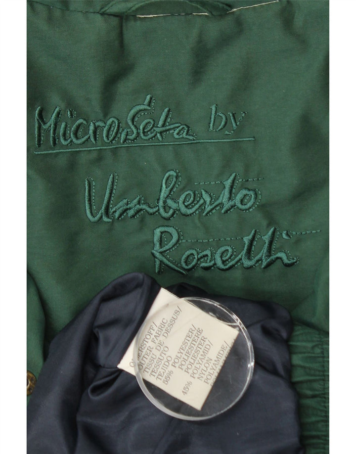 Umberto Rosetti Herre Bomber Jacket UK 40 Large Green Polyester