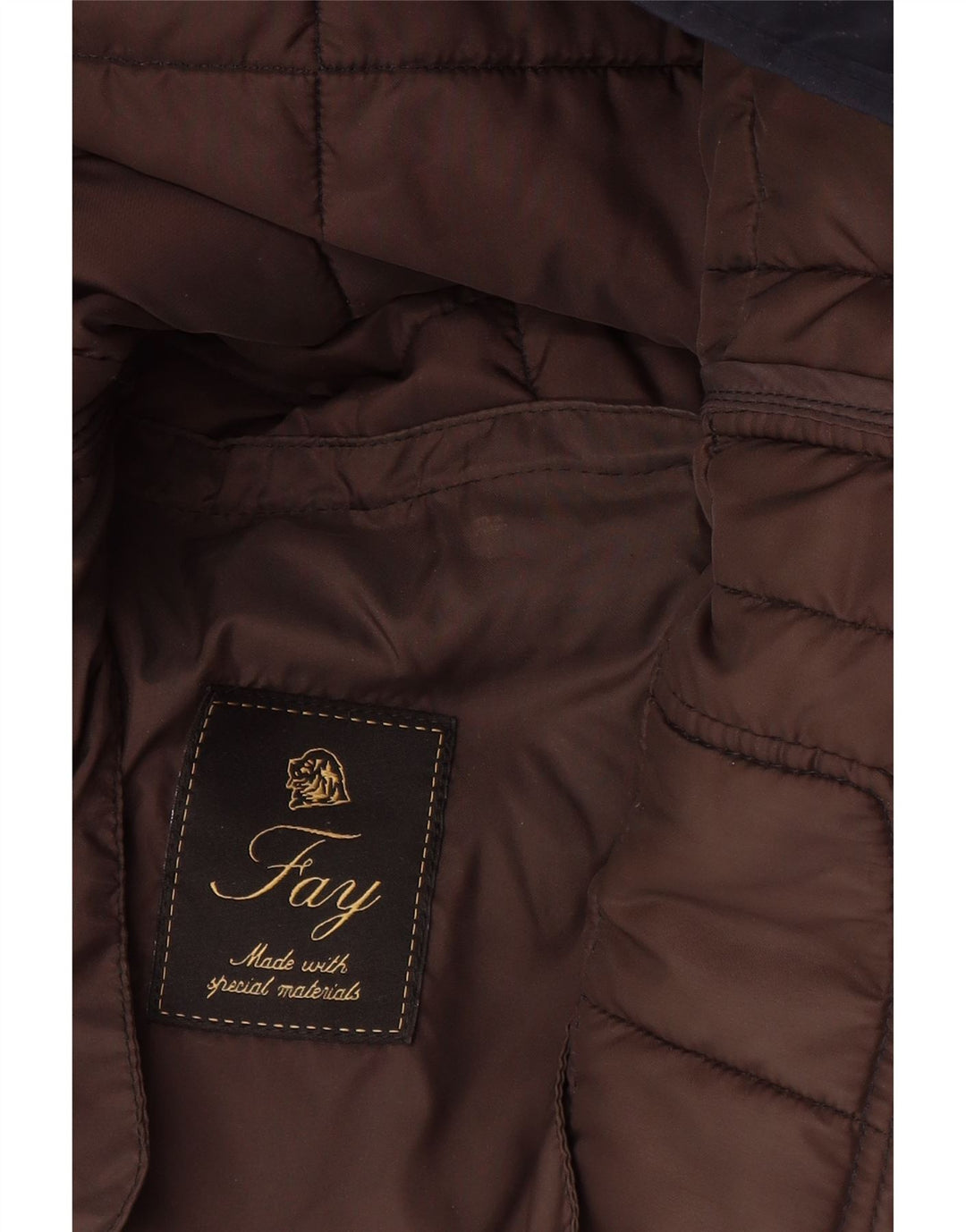 Fay Herre polstret jakke UK 36 Small Navy Blue