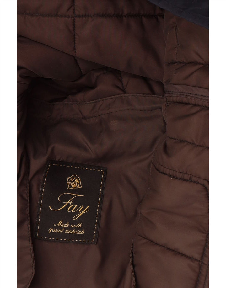 Fay Herre polstret jakke UK 36 Small Navy Blue