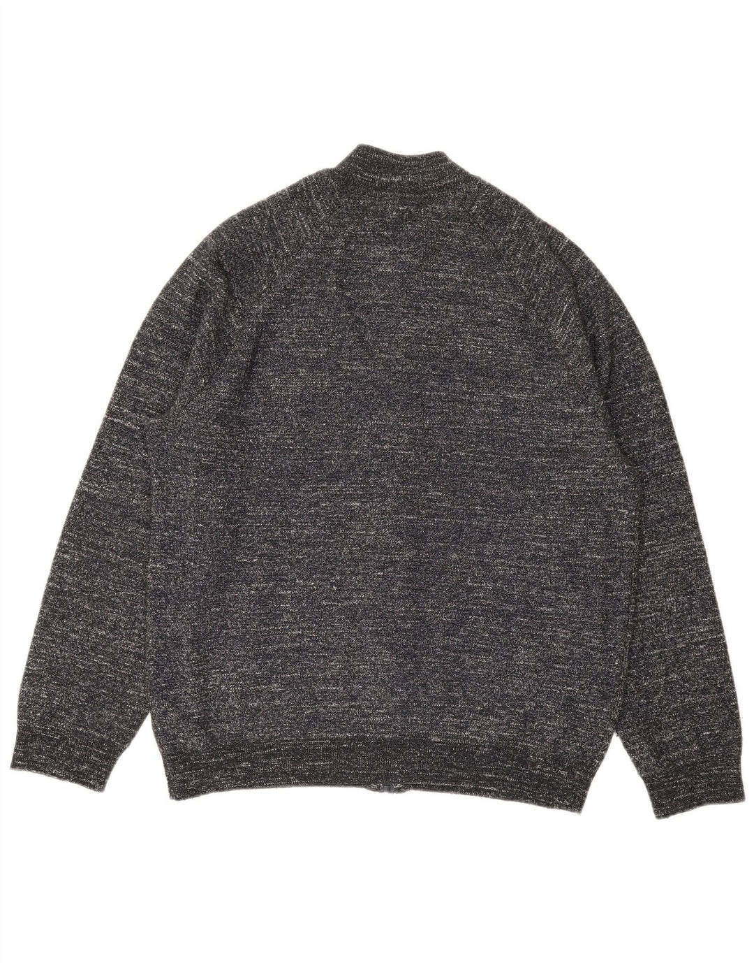 MARKS & SPENCER Herre cardigan sweater XL Grå Flecked Polyester