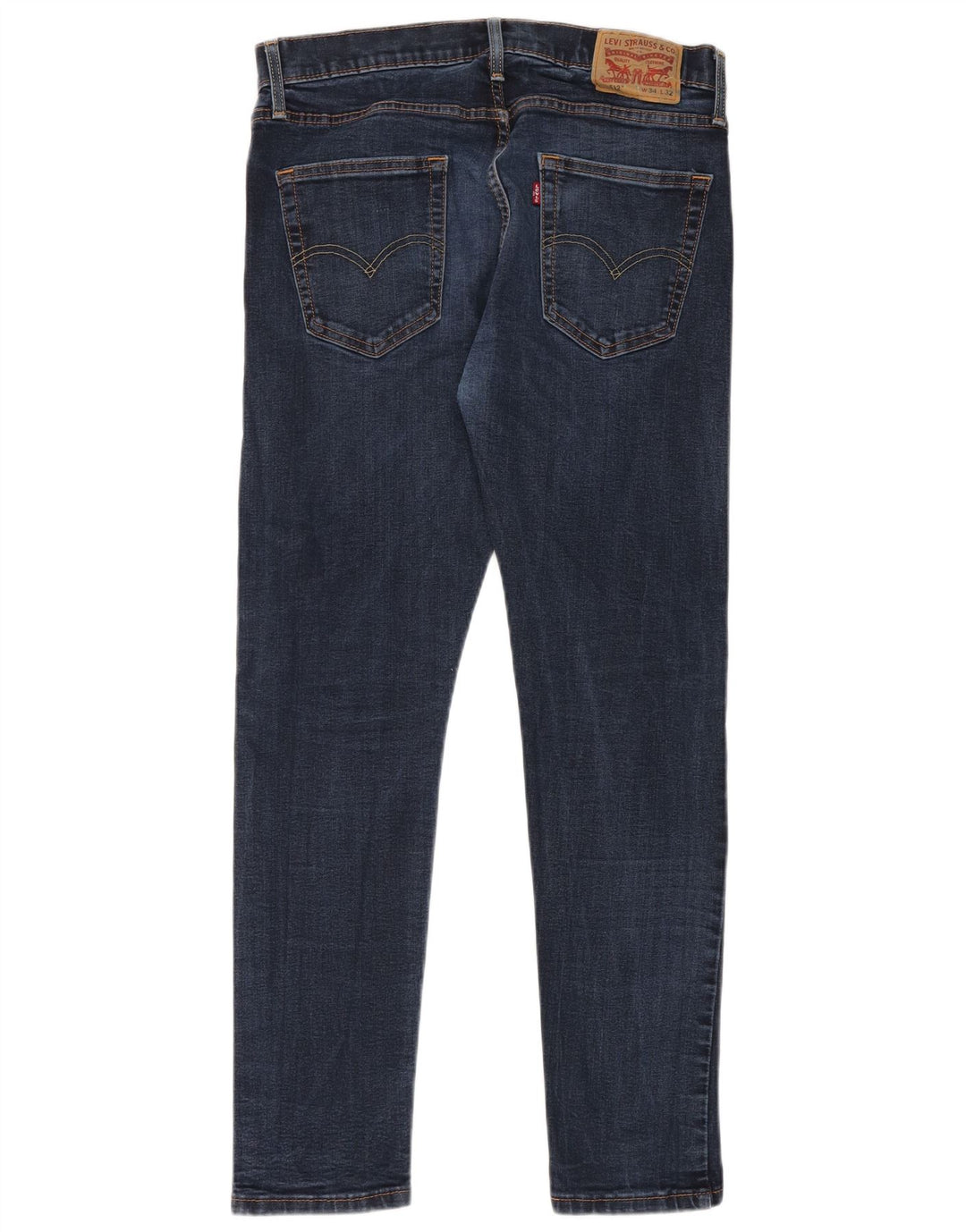 Levi's Herre 512 Slim Tapered Jeans W34 L32 Marineblå Bomuld