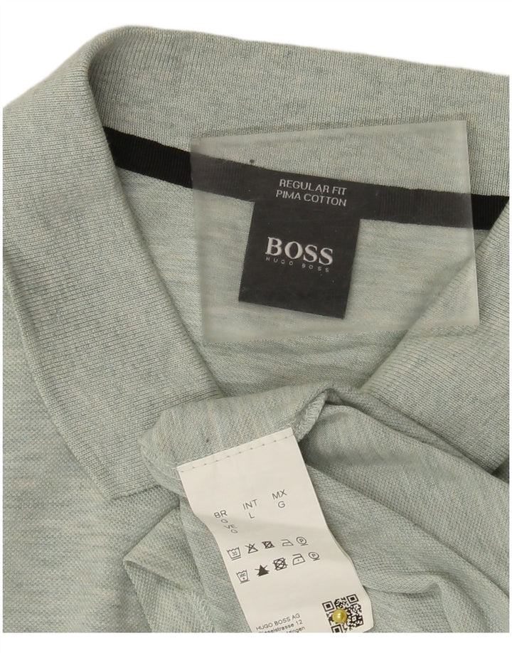 Hugo Boss Herre Regular Fit Polo Shirt Stor grøn bomuld