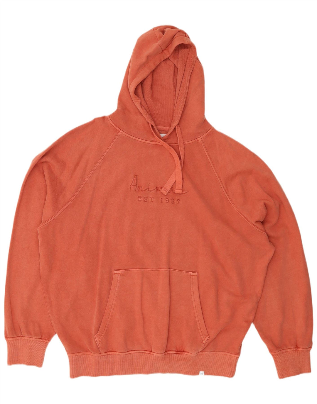 ANIMAL Dame grafisk oversized hættetrøje Jumper UK 14 Large Pink Bomuld